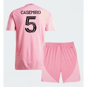 Buy Inter Miami Casemiro #5 Cheap Home Stadium Kit for Kids 2026-27 football kit set 147 For Sale Inter Miami Casemiro #5 Cheap Home Stadium Kit for Kids 2026-27 football kit set 147