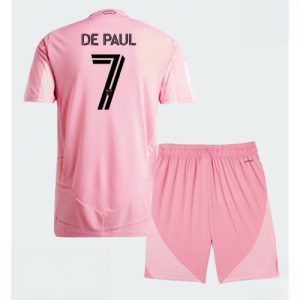 Buy Inter Miami Rodrigo De Paul #7 Cheap Home Stadium Kit for Kids 2026-27 football kit set For Sale Inter Miami Rodrigo De Paul #7 Cheap Home Stadium Kit for Kids 2026-27 football kit set