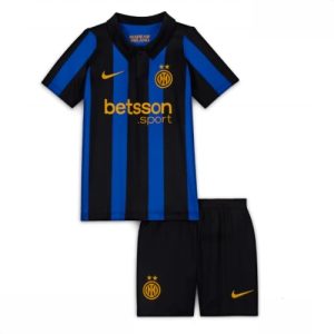 For Sale  Inter Milan Cheap Home Stadium Kit for Kids 2026-27 Short Sleeve (+ pants)