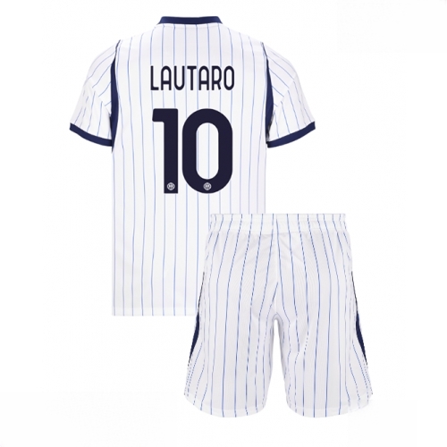 Buy Inter Milan Lautaro Martinez #10 Cheap Away Stadium Kit for Kids 2026-27 Short Sleeve (+ pants) For Sale Inter Milan Lautaro Martinez #10 Cheap Away Stadium Kit for Kids 2026-27 Short Sleeve (+ pants)