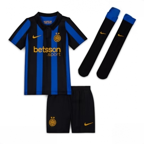 Buy Inter Milan Lautaro Martinez #10 Cheap Home Stadium Kit for Kids 2026-27 Short Sleeve (+ pants) 2 For Sale Inter Milan Lautaro Martinez #10 Cheap Home Stadium Kit for Kids 2026-27 Short Sleeve (+ pants) 2