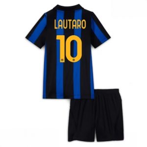 For Sale  Inter Milan Lautaro Martinez #10 Cheap Home Stadium Kit for Kids 2026-27 Short Sleeve (+ pants)