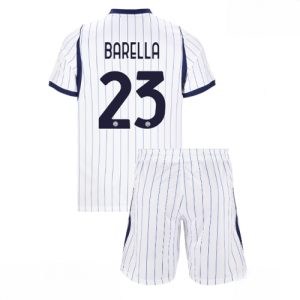 For Sale  Inter Milan Nicolo Barella #23 Cheap Away Stadium Kit for Kids 2026-27 Short Sleeve (+ pants)