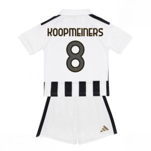 For Sale  Juventus Teun Koopmeiners #8 Cheap Home Stadium Kit for Kids 2026-27 Jersey Shorts Set
