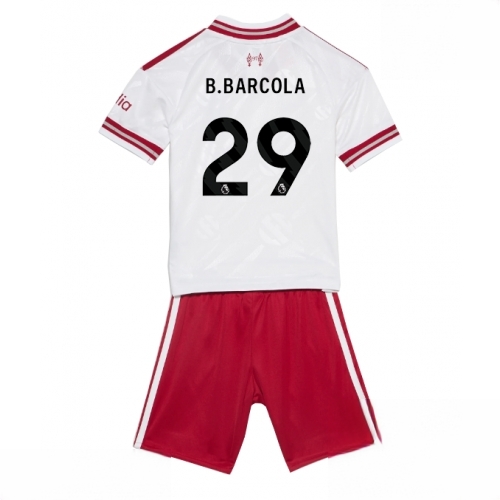 Buy Liverpool Bradley Barcola #29 Cheap Away Stadium Kit for Kids 2026-27 football kit set For Sale Liverpool Bradley Barcola #29 Cheap Away Stadium Kit for Kids 2026-27 football kit set