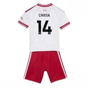 Buy Liverpool Federico Chiesa #14 Cheap Away Stadium Kit for Kids 2026-27 football kit set For Sale Liverpool Federico Chiesa #14 Cheap Away Stadium Kit for Kids 2026-27 football kit set