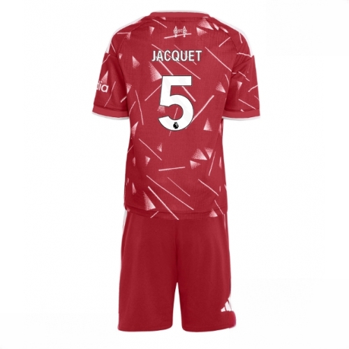 Buy Liverpool Jeremy Jacquet #5 Cheap Home Stadium Kit for Kids 2026-27 football kit set For Sale Liverpool Jeremy Jacquet #5 Cheap Home Stadium Kit for Kids 2026-27 football kit set