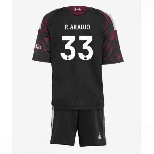 Buy Liverpool Ronald Araujo #33 Cheap Third Stadium Kit for Kids 2026-27 football kit set For Sale Liverpool Ronald Araujo #33 Cheap Third Stadium Kit for Kids 2026-27 football kit set