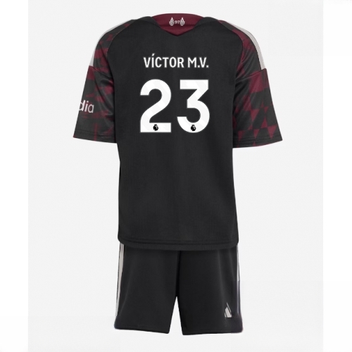 Buy Liverpool Victor Munoz #23 Cheap Third Stadium Kit for Kids 2026-27 football kit set For Sale Liverpool Victor Munoz #23 Cheap Third Stadium Kit for Kids 2026-27 football kit set