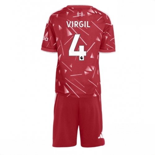 Buy Liverpool Virgil van Dijk #4 Cheap Home Stadium Kit for Kids 2026-27 football kit set For Sale Liverpool Virgil van Dijk #4 Cheap Home Stadium Kit for Kids 2026-27 football kit set