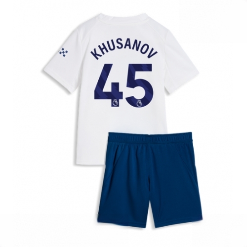 Buy Manchester City Abdukodir Khusanov #45 Cheap Third Stadium Kit for Kids 2026-27 football kit set For Sale Manchester City Abdukodir Khusanov #45 Cheap Third Stadium Kit for Kids 2026-27 football kit set