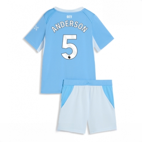 Buy Manchester City Elliot Anderson #5 Cheap Home Stadium Kit for Kids 2026-27 football kit set For Sale Manchester City Elliot Anderson #5 Cheap Home Stadium Kit for Kids 2026-27 football kit set