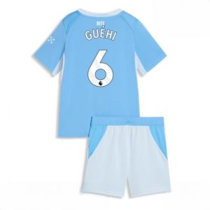 Buy Manchester City Marc Guehi #6 Cheap Home Stadium Kit for Kids 2026-27 football kit set For Sale Manchester City Marc Guehi #6 Cheap Home Stadium Kit for Kids 2026-27 football kit set