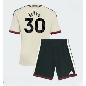 For Sale  Manchester United Benjamin Sesko #30 Cheap Football Kits set Third Stadium Kit Kids 2026-27