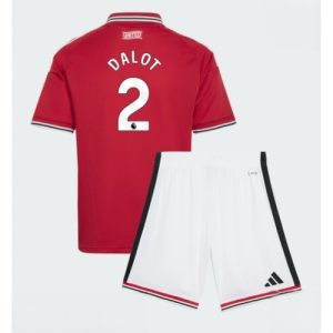 For Sale  Manchester United Diogo Dalot #2 Cheap Football Kits set Home Stadium Kit Kids 2026-27