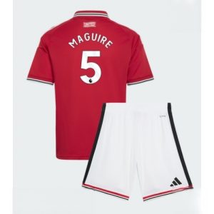 For Sale  Manchester United Harry Maguire #5 Cheap Football Kits set Home Stadium Kit Kids 2026-27