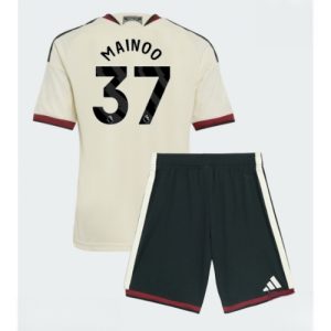 For Sale  Manchester United Kobbie Mainoo #37 Cheap Football Kits set Third Stadium Kit Kids 2026-27