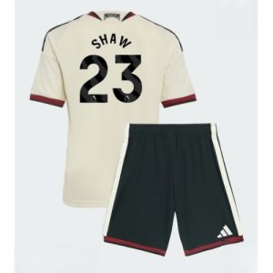For Sale  Manchester United Luke Shaw #23 Cheap Football Kits set Third Stadium Kit Kids 2026-27