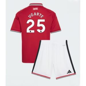 For Sale  Manchester United Manuel Ugarte #25 Cheap Football Kits set Home Stadium Kit Kids 2026-27