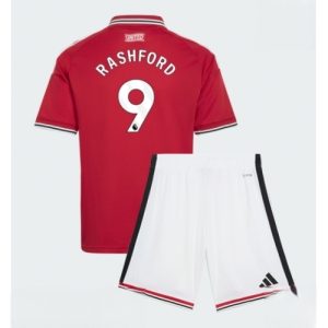 For Sale  Manchester United Marcus Rashford #9 Cheap Football Kits set Home Stadium Kit Kids 2026-27