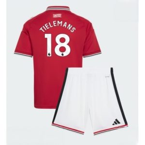 For Sale  Manchester United Youri Tielemans #18 Cheap Football Kits set Home Stadium Kit Kids 2026-27