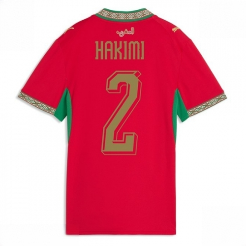 Morocco Achraf Hakimi #2 Soccer Jerseys Home Stadium Shirt for Women World Cup 2026 Short Sleeve