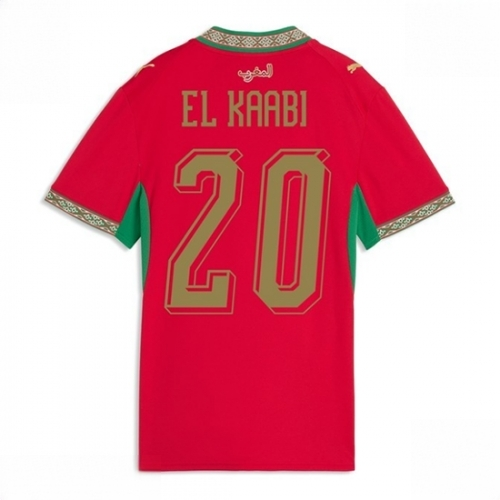 Morocco Ayoub El Kaabi #20 Soccer Jerseys Home Stadium Shirt for Women World Cup 2026 Short Sleeve