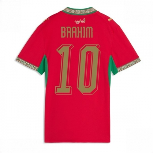 Morocco Brahim Diaz #10 Soccer Jerseys Home Stadium Shirt for Women World Cup 2026 Short Sleeve