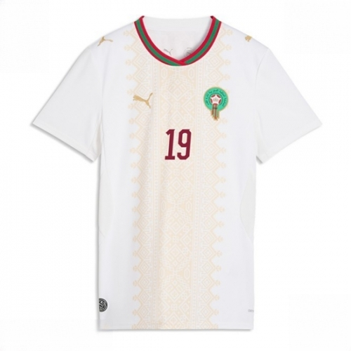 Morocco Youssef En-Nesyri #19 Soccer Jerseys Away Stadium Shirt for Women World Cup 2026 Short Sleeve - Image 2