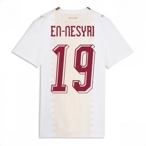 Morocco Youssef En-Nesyri #19 Soccer Jerseys Away Stadium Shirt for Women World Cup 2026 Short Sleeve