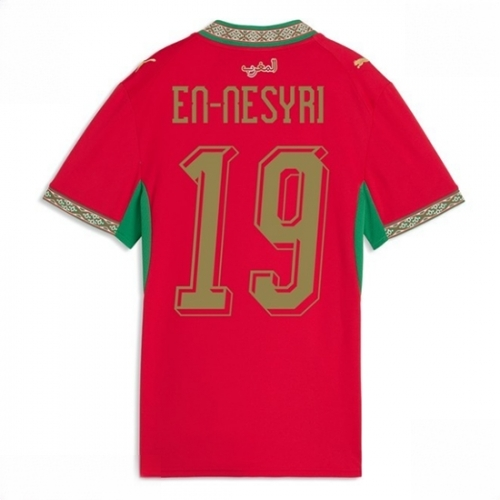 Morocco Youssef En-Nesyri #19 Soccer Jerseys Home Stadium Shirt for Women World Cup 2026 Short Sleeve