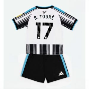 Buy Newcastle United Bazoumana Toure #17 Cheap Home Stadium Kit for Kids 2026-27 football kit set For Sale Newcastle United Bazoumana Toure #17 Cheap Home Stadium Kit for Kids 2026-27 football kit set