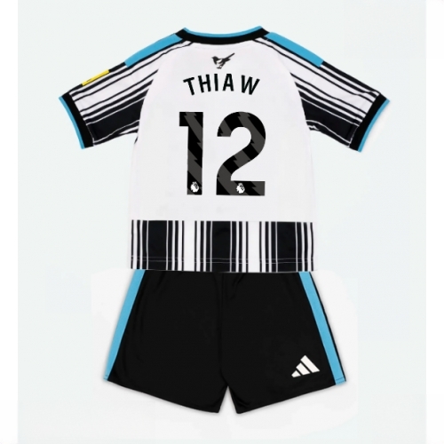 Buy Newcastle United Malick Thiaw #12 Cheap Home Stadium Kit for Kids 2026-27 football kit set For Sale Newcastle United Malick Thiaw #12 Cheap Home Stadium Kit for Kids 2026-27 football kit set