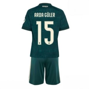 Buy Real Madrid Arda Guler #15 Cheap Away Stadium Kit for Kids 2026-27 Soccer Jersey Kit For Sale Real Madrid Arda Guler #15 Cheap Away Stadium Kit for Kids 2026-27 Soccer Jersey Kit