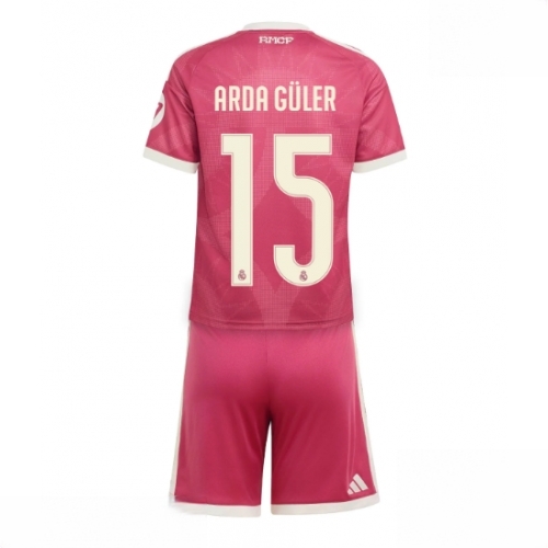Buy Real Madrid Arda Guler #15 Cheap Third Stadium Kit for Kids 2026-27 Soccer Jersey Kit For Sale Real Madrid Arda Guler #15 Cheap Third Stadium Kit for Kids 2026-27 Soccer Jersey Kit