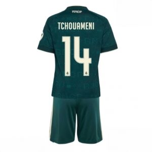 Buy Real Madrid Aurelien Tchouameni #14 Cheap Away Stadium Kit for Kids 2026-27 Soccer Jersey Kit For Sale Real Madrid Aurelien Tchouameni #14 Cheap Away Stadium Kit for Kids 2026-27 Soccer Jersey Kit