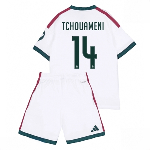 Buy Real Madrid Aurelien Tchouameni #14 Cheap Home Stadium Kit for Kids 2026-27 Soccer Jersey Kit For Sale Real Madrid Aurelien Tchouameni #14 Cheap Home Stadium Kit for Kids 2026-27 Soccer Jersey Kit