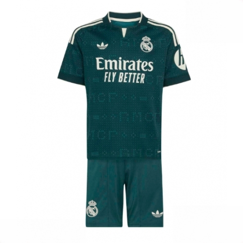 Buy Real Madrid Dean Huijsen #4 Cheap Away Stadium Kit for Kids 2026-27 Soccer Jersey Kit 2 For Sale Real Madrid Dean Huijsen #4 Cheap Away Stadium Kit for Kids 2026-27 Soccer Jersey Kit 2