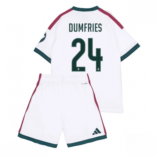 Buy Real Madrid Denzel Dumfries #24 Cheap Home Stadium Kit for Kids 2026-27 Soccer Jersey Kit For Sale Real Madrid Denzel Dumfries #24 Cheap Home Stadium Kit for Kids 2026-27 Soccer Jersey Kit