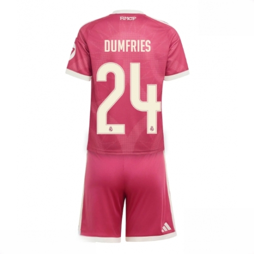 Buy Real Madrid Denzel Dumfries #24 Cheap Third Stadium Kit for Kids 2026-27 Soccer Jersey Kit For Sale Real Madrid Denzel Dumfries #24 Cheap Third Stadium Kit for Kids 2026-27 Soccer Jersey Kit