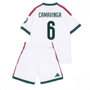 Buy Real Madrid Eduardo Camavinga #6 Cheap Home Stadium Kit for Kids 2026-27 Soccer Jersey Kit For Sale Real Madrid Eduardo Camavinga #6 Cheap Home Stadium Kit for Kids 2026-27 Soccer Jersey Kit