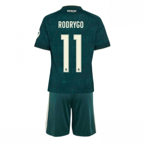 Buy Real Madrid Rodrygo Goes #11 Cheap Away Stadium Kit for Kids 2026-27 Soccer Jersey Kit For Sale Real Madrid Rodrygo Goes #11 Cheap Away Stadium Kit for Kids 2026-27 Soccer Jersey Kit
