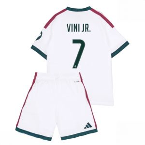 Buy Real Madrid Vinicius Junior #7 Cheap Home Stadium Kit for Kids 2026-27 Jersey Shorts Set For Sale Real Madrid Vinicius Junior #7 Cheap Home Stadium Kit for Kids 2026-27 Jersey Shorts Set