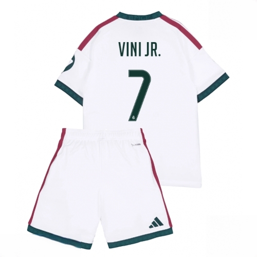 Buy Real Madrid Vinicius Junior #7 Cheap Home Stadium Kit for Kids 2026-27 Jersey Shorts Set For Sale Real Madrid Vinicius Junior #7 Cheap Home Stadium Kit for Kids 2026-27 Jersey Shorts Set