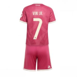 For Sale  Wholesale Real Madrid Vinicius Junior #7 Cheap Third Stadium Kit for Kids 2026-27 Jersey Shorts Set
