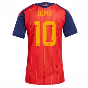 Spain Dani Olmo #10 UK Cheap​ Home Stadium Shirt for Women World Cup 2026 Short Sleeve