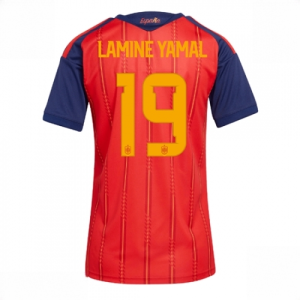 Spain Lamine Yamal #19 UK Cheap​ Home Stadium Shirt for Women World Cup 2026 Short Sleeve