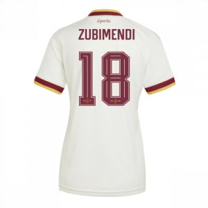 Spain Martin Zubimendi #18 UK Cheap​ Away Stadium Shirt for Women World Cup 2026 Short Sleeve