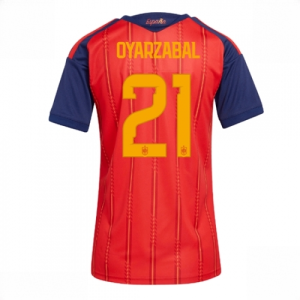 Spain Mikel Oyarzabal #21 UK Cheap​ Home Stadium Shirt for Women World Cup 2026 Short Sleeve